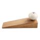 2 Pieces Cream Round Ceramic Wooden Door Stopper